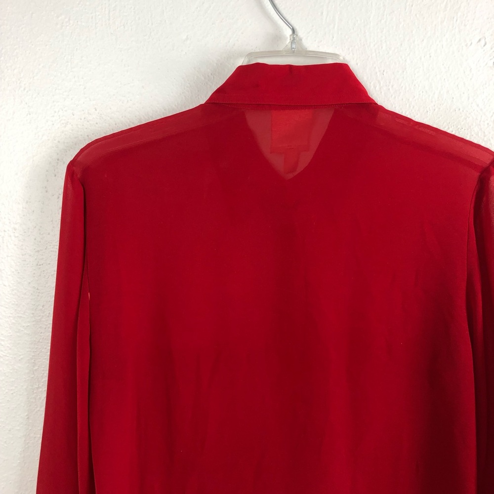 Urban Outfitters Nom De Plume By YaYa Kris Western Tipped Red Button Down Shirt - Picture 10 of 13